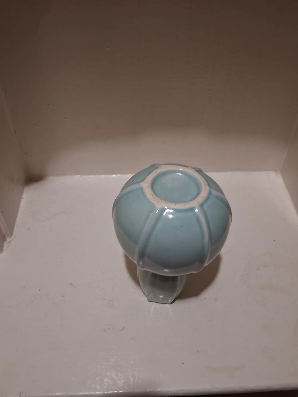 Vintage Celadon Glazed Double Gourd Bud Vase - Picture 7 of 8